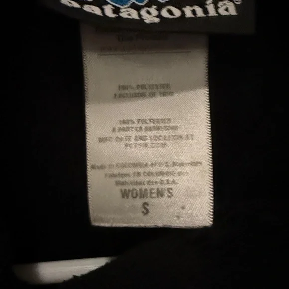 Patagonia Women’s full zip Fleece jacket Black Size S - Picture 4 of 4